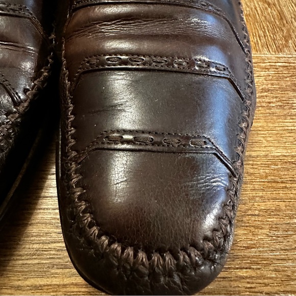 Miguel Angel Brown Leather Men’s Loafers Size 10 1/2 Made In Spain - Picture 2 of 14